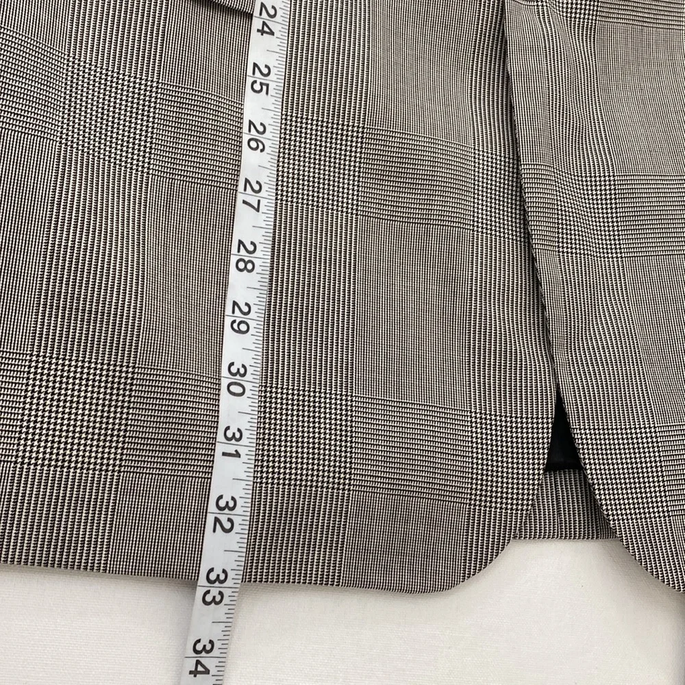 J. Peterman Wool Blazer gingham Men's 46 - Picture 9 of 12